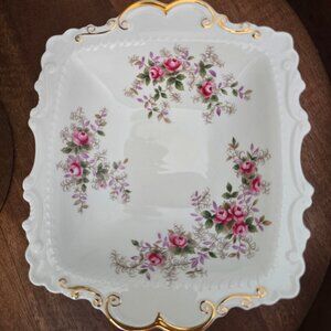 Vintage Royal Albert "Lavender Rose" Square Serving Bowl - England
